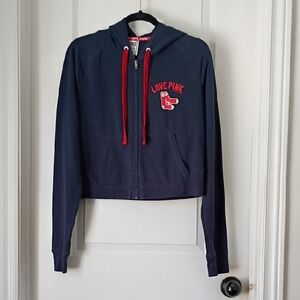 PINK Victoria's Secret Navy Hoodie Red Sox Large